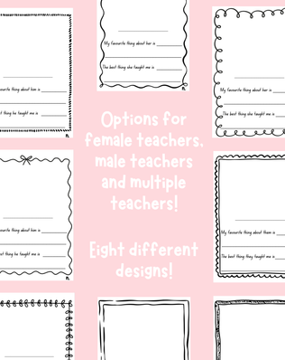 Teacher Writing Template
