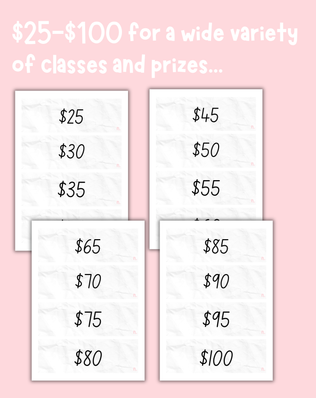 Classroom Shop Price Labels