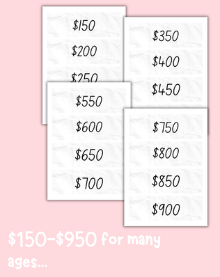 Classroom Shop Price Labels