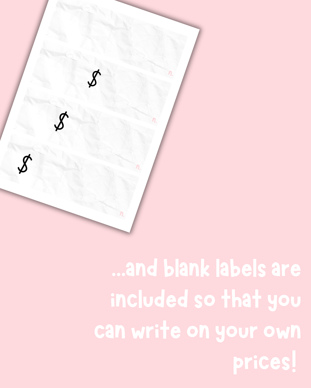 Classroom Shop Price Labels