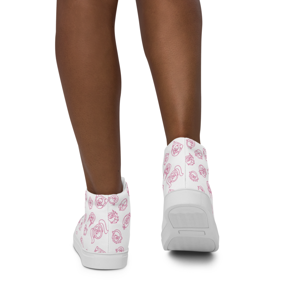 Women’s High Top Canvas Shoes - Studio Kidz Print.