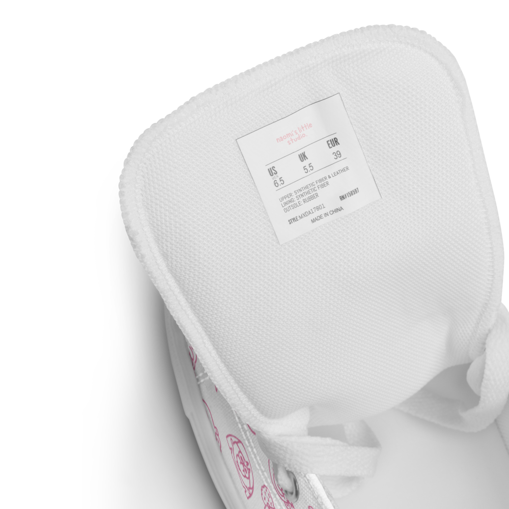 Women’s High Top Canvas Shoes - Studio Kidz Print.