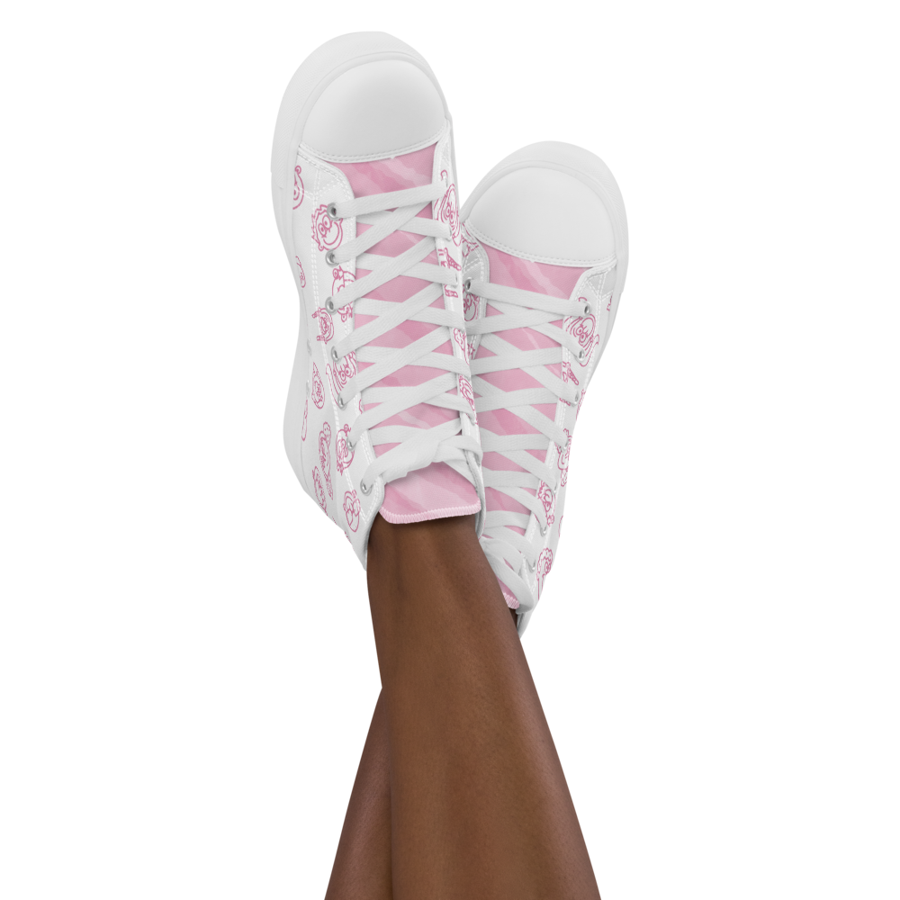 Women’s High Top Canvas Shoes - Studio Kidz Print.