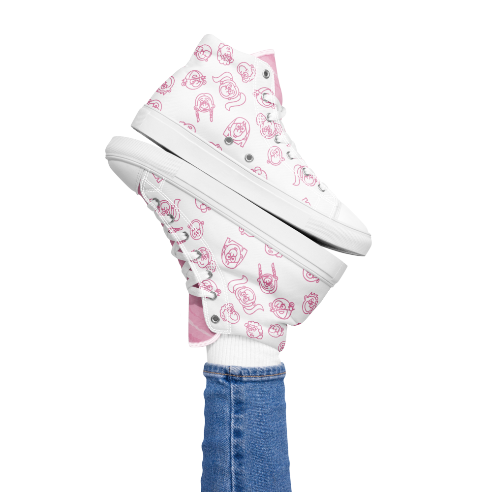 Women’s High Top Canvas Shoes - Studio Kidz Print.
