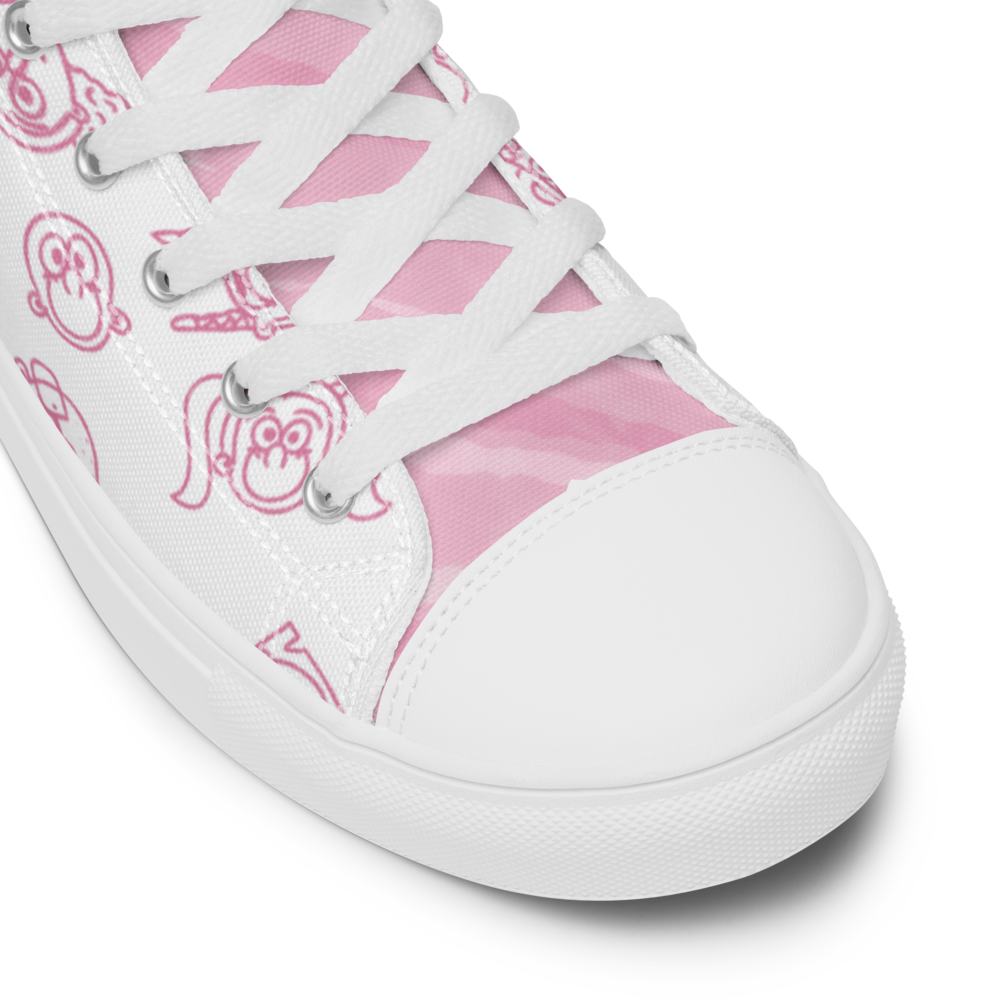 Women’s High Top Canvas Shoes - Studio Kidz Print.